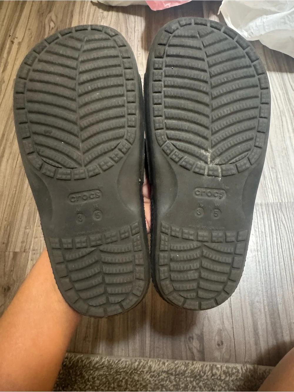 CROCS Black Kids Slide Sandals with Character Charms